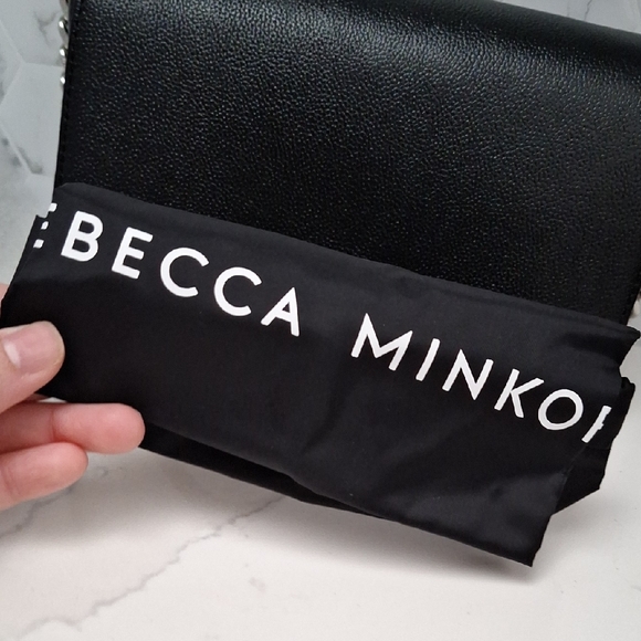 Rebecca Minkoff Black Crossbody Bag with Silver Chain - Picture 9 of 14